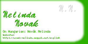 melinda novak business card