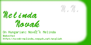 melinda novak business card